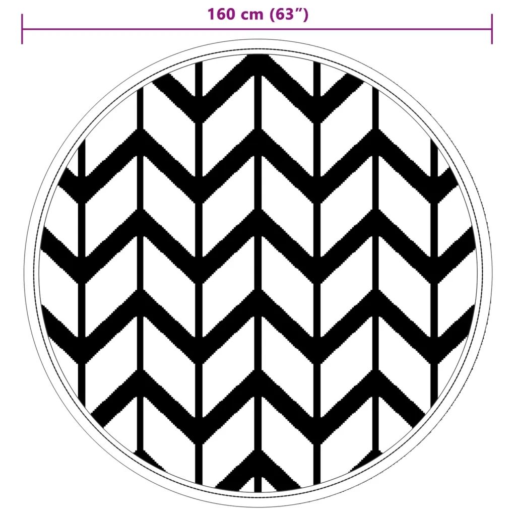 Tappeto da Esterno ARAKIL Grigio Ø160 cm in PP 368523