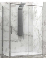Box doccia LEA 400 120x80 x200 cm profilo cromato