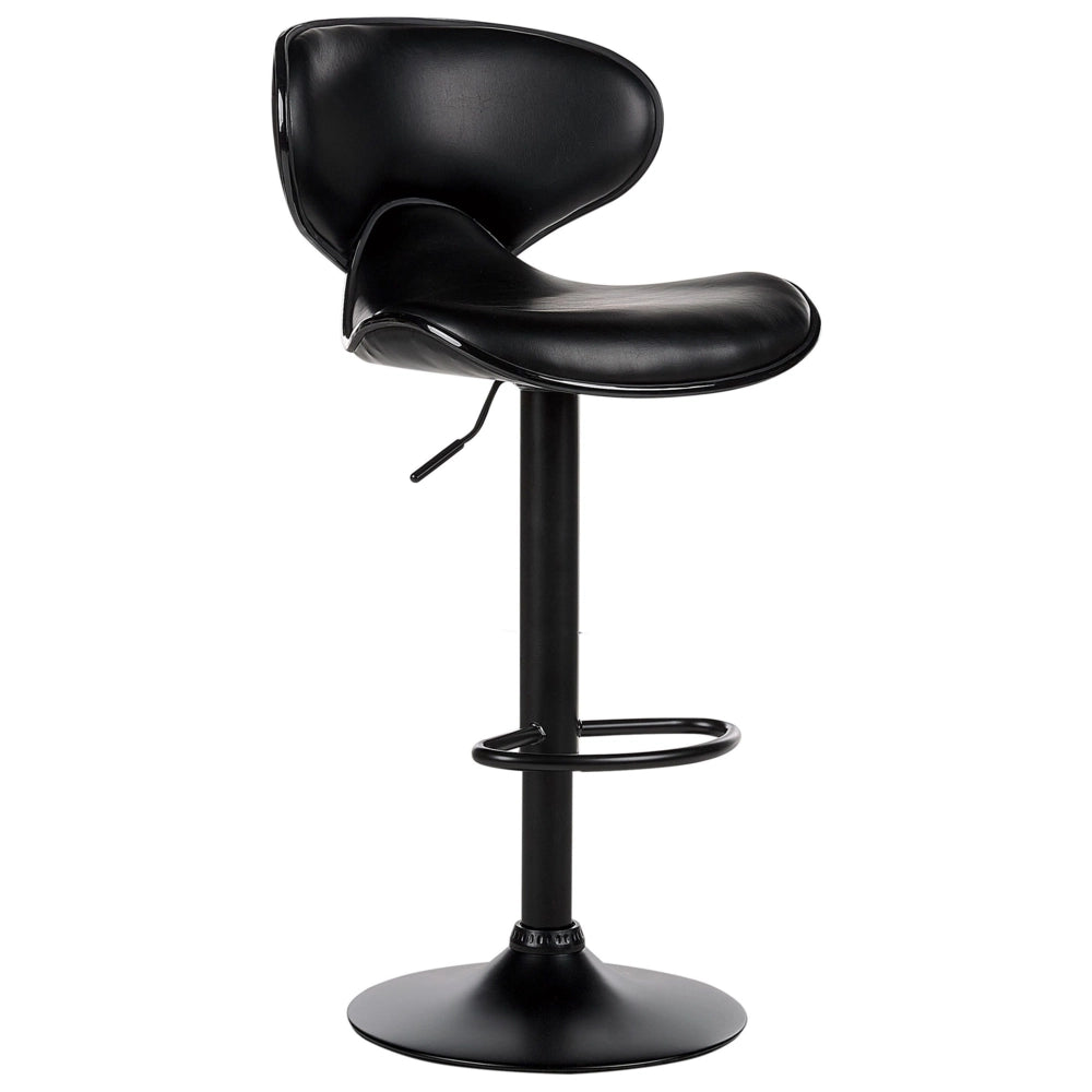 Set di 2 sgabelli moderni senza braccioli regolabili in altezza in ecopelle nero regolabile in altezza Glamour