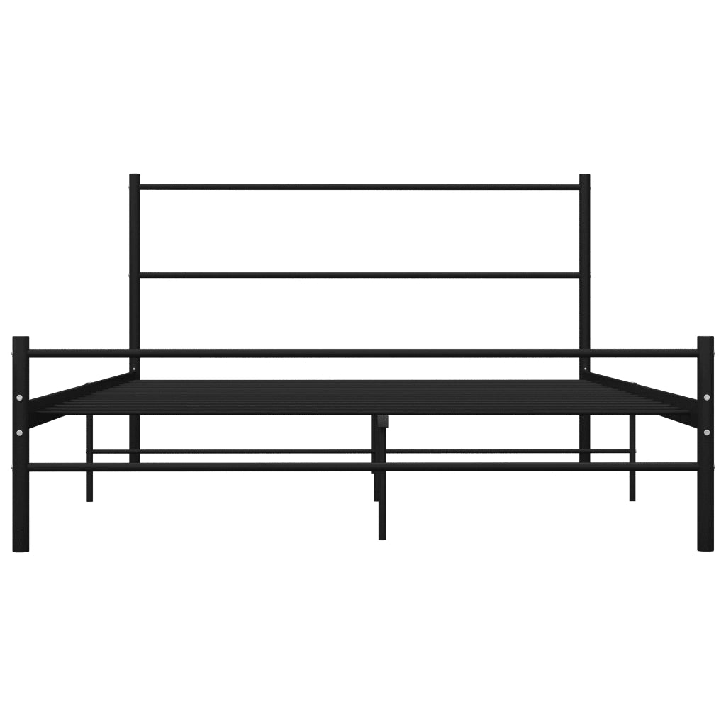 Giroletto-Struttura Letto Nero in Metallo 120x200 cm 582496