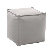 Pouf Aron, Pouf multifunzione, 100% Made in Italy, Poltroncina relax in tessuto imbottito, cm 45x45h45, Bianco
