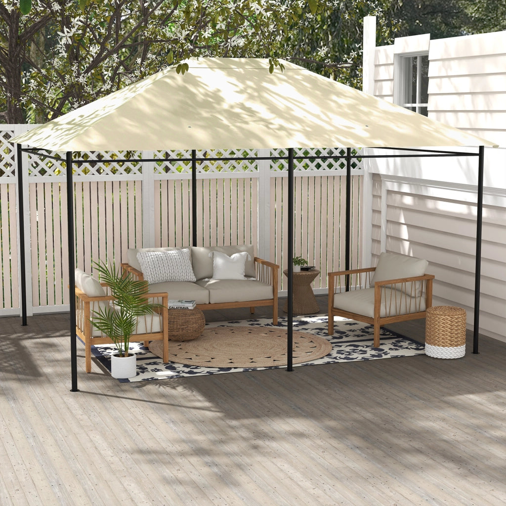 Telo di ricambio per gazebo 3x4m ¨C Xylo ¨C Poliestere 180g/m2 anti-UV crema