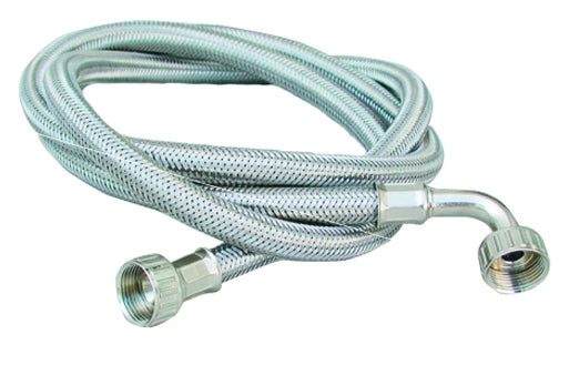TUBO CARICO LAVATRICE INOX CON CURVA- mt. 2,00- DH- pezzi 1