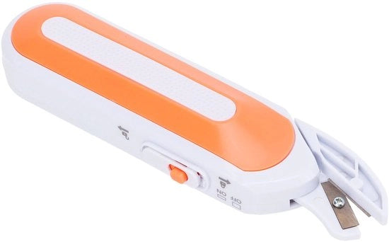 Scaletta elettrica portatile - Manico ergonomico - Orizzonte arancione - Adatta per cucire - Lame affilate - Adatta per uso domestico e professionale.