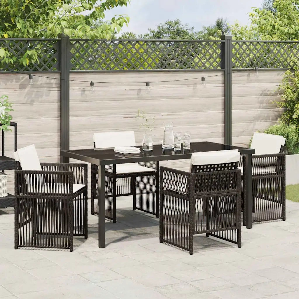 Set da Pranzo per Giardino 5 pcs Marrone 3380659