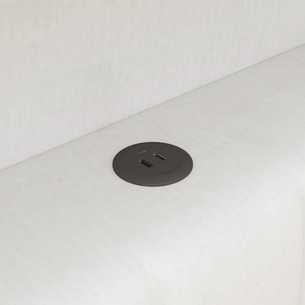 Letto imbottito con giroletto e cassetti ¨C Minimal ¨C Bianco 90x200 cm con LED