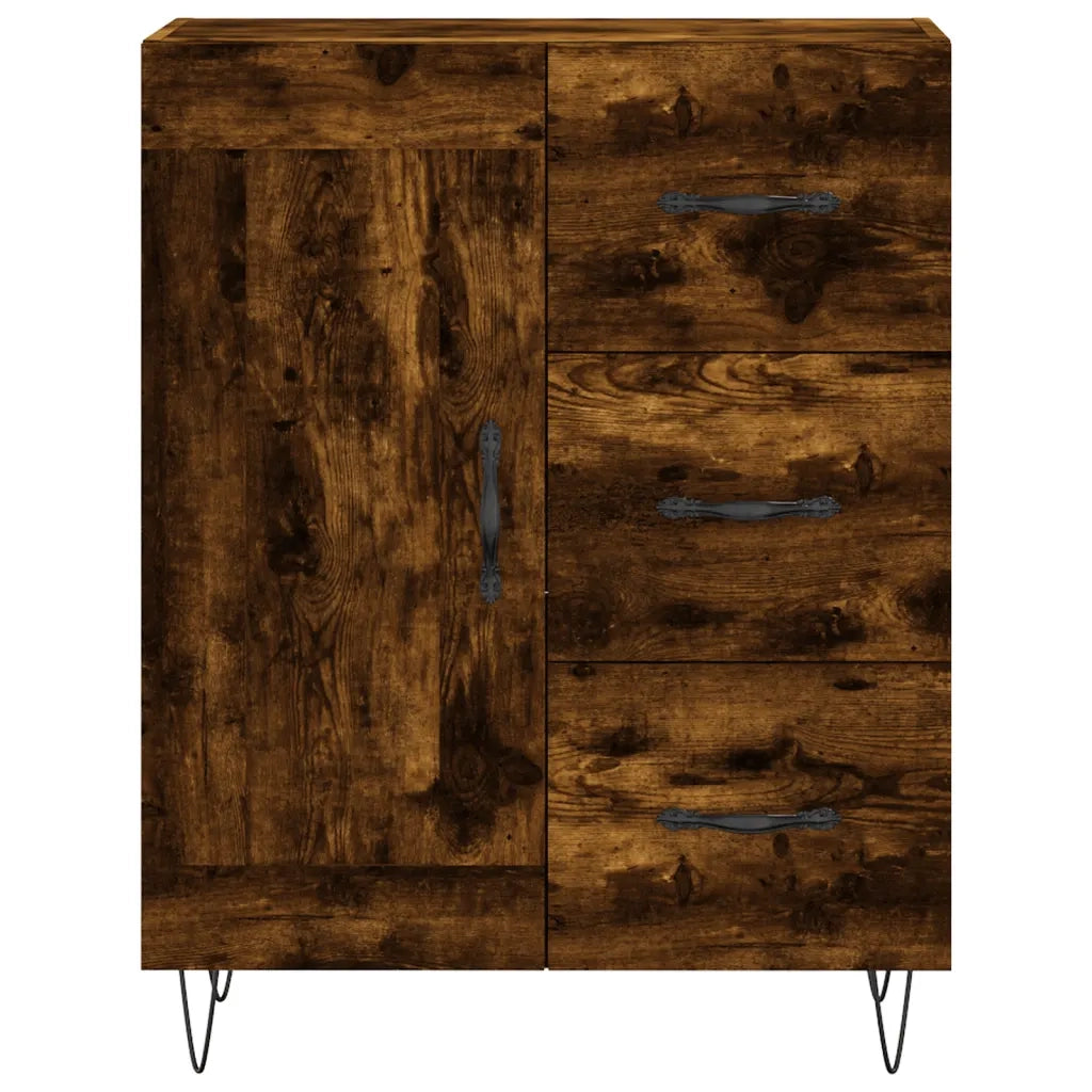 Credenza Rovere Fumo  69,5x34x180 cm in Legno Multistrato 3200038