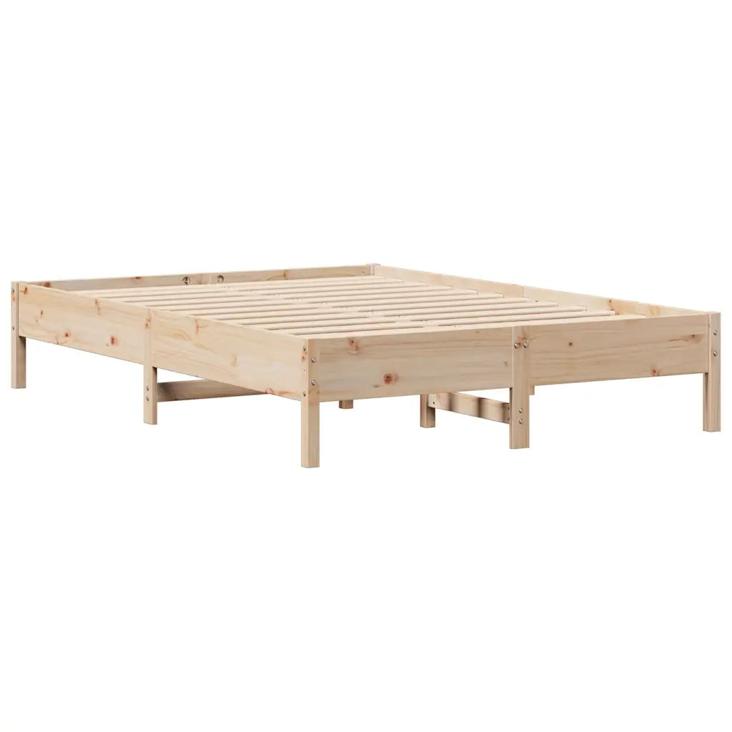 Letto Libreria senza Materasso 140x190 cm in Legno di Pino 3322837