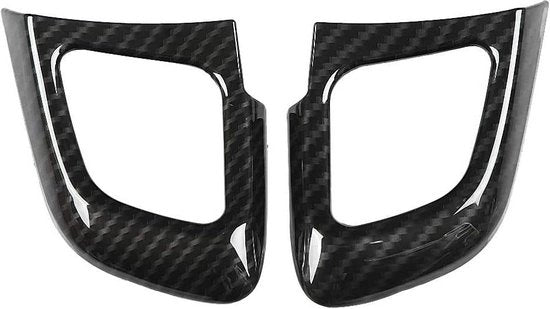 Copertura di Trim per Pomo del Volante in Fibra di Carbonio | Accessori di Interno dell'Automobile | Adatto per Land Rover Range Rover Evoque