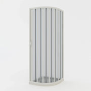 Box doccia a soffietto in PVC 90x90 cm H 185 mod. Loto con apertura laterale