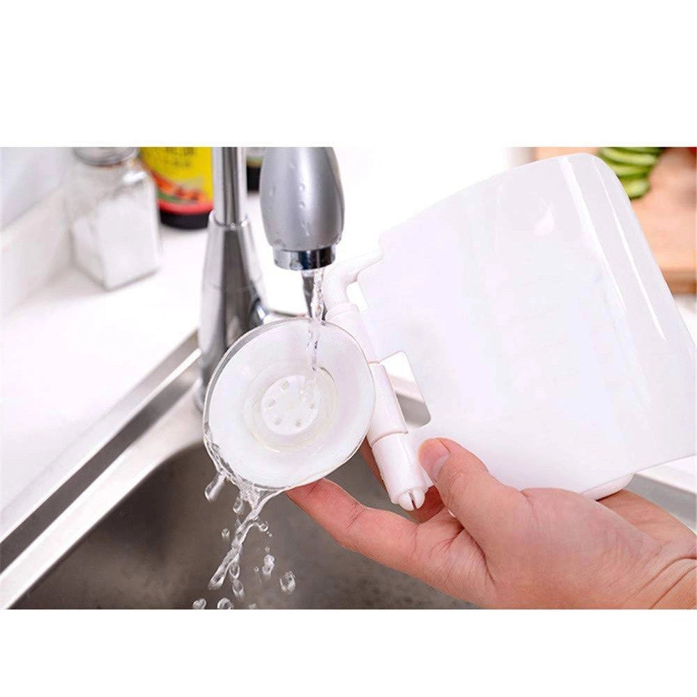Trade Shop - Portarotolo Carta Igienica Con Ventosa A Parete Porta Rotolo In Plastica Copri -