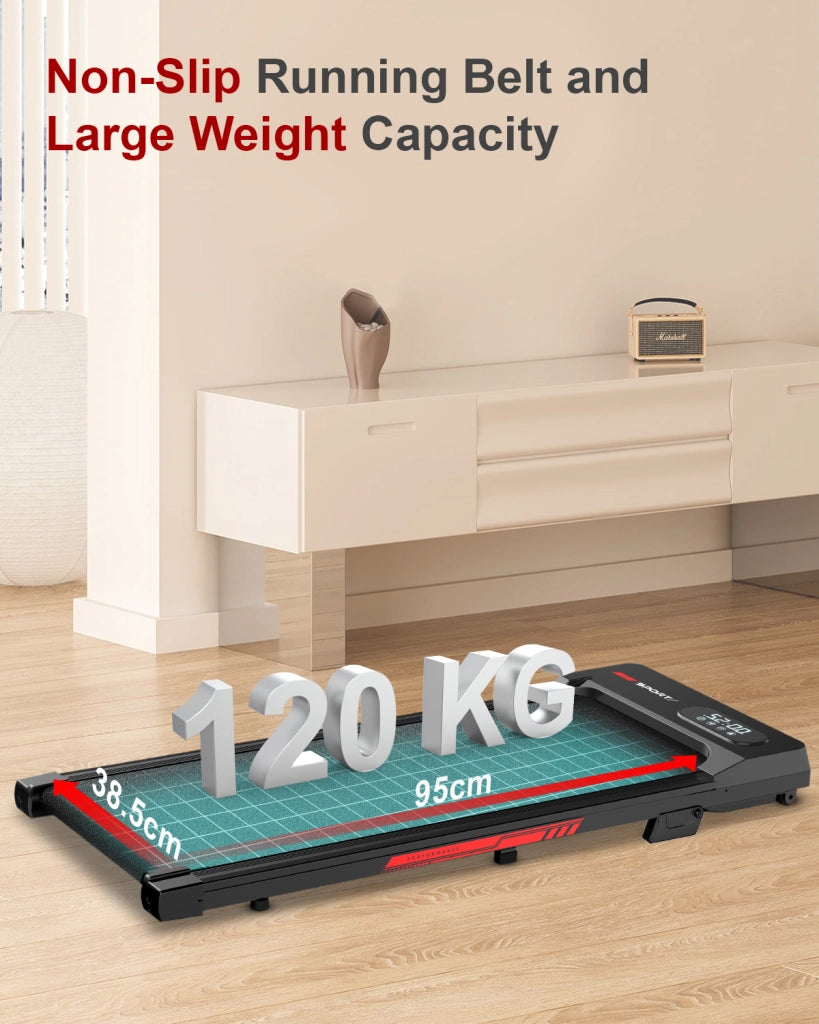 Tapis roulant, tapis roulant domestico , motore da 2,5 HP, tapis roulant a pendenza stretta, 1-8 km/h, con telecomando, display LED, 145 kg