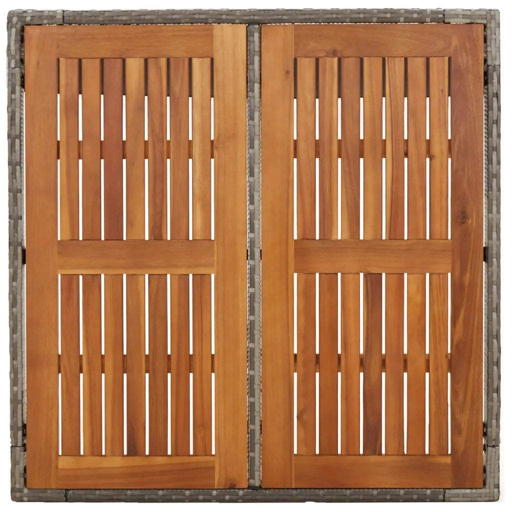 Set da Pranzo da Giardino 3 pz con Cuscini in Polyrattan Grigio 3184993