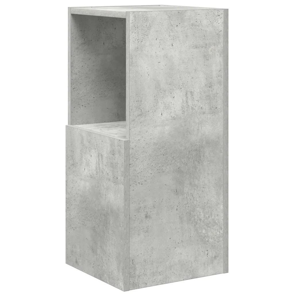 Mobile angolare Grigio cemento 30,5x30x65cm Legno multistrato