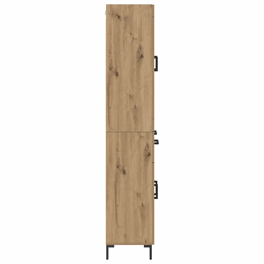 Credenza 2 pcs Rovere artigianale Legno multistrato