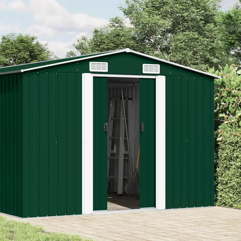 Capanno da Giardino 257x489x181 cm in Metallo Verde cod mxl 65812