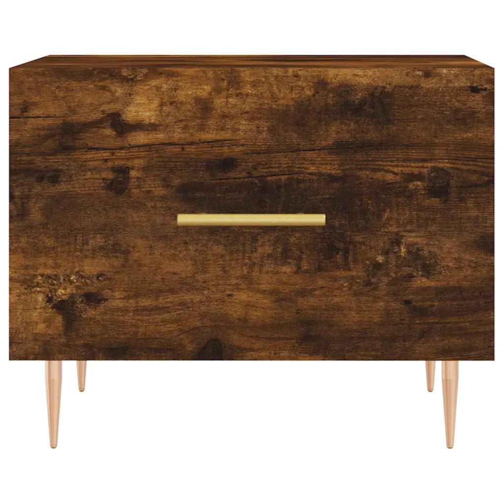 Tavolino da Salotto Rovere Fumo 50x50x40 cm Legno Multistrato 829374