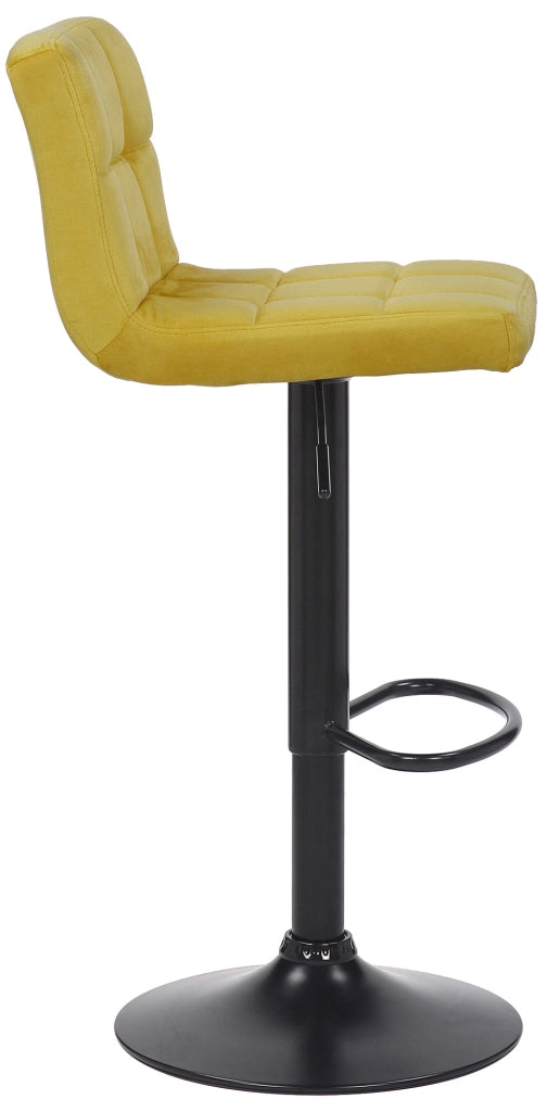 Set di 2 sgabelli bar Feni in velluto giallo