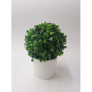 Trade Shop - Pianta Cespuglio Vaso Plastica 18cm Artificiali Portafiori Piantina Decorazione Casa -