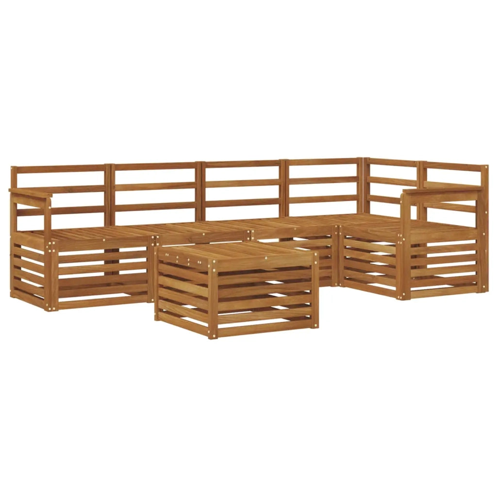 Set divani 6 pcs Naturale Legno di Acacia Massello 3374834