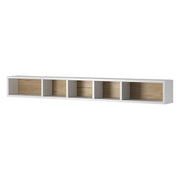 Scaffale da parete OHIO – 170 cm bianco e rovere