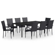 Set da pranzo da giardino nero da 9 pezzi 02_0014108
