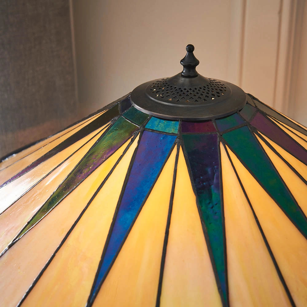Lampada da tavolo Tiffany Dark Star, vetro, 2xE27 60W