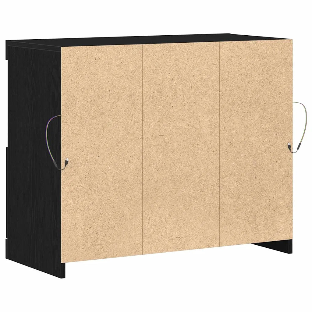 Madia LED Nero 81 x 37 x 66,5 cm Legno ingegnerizzato 863032