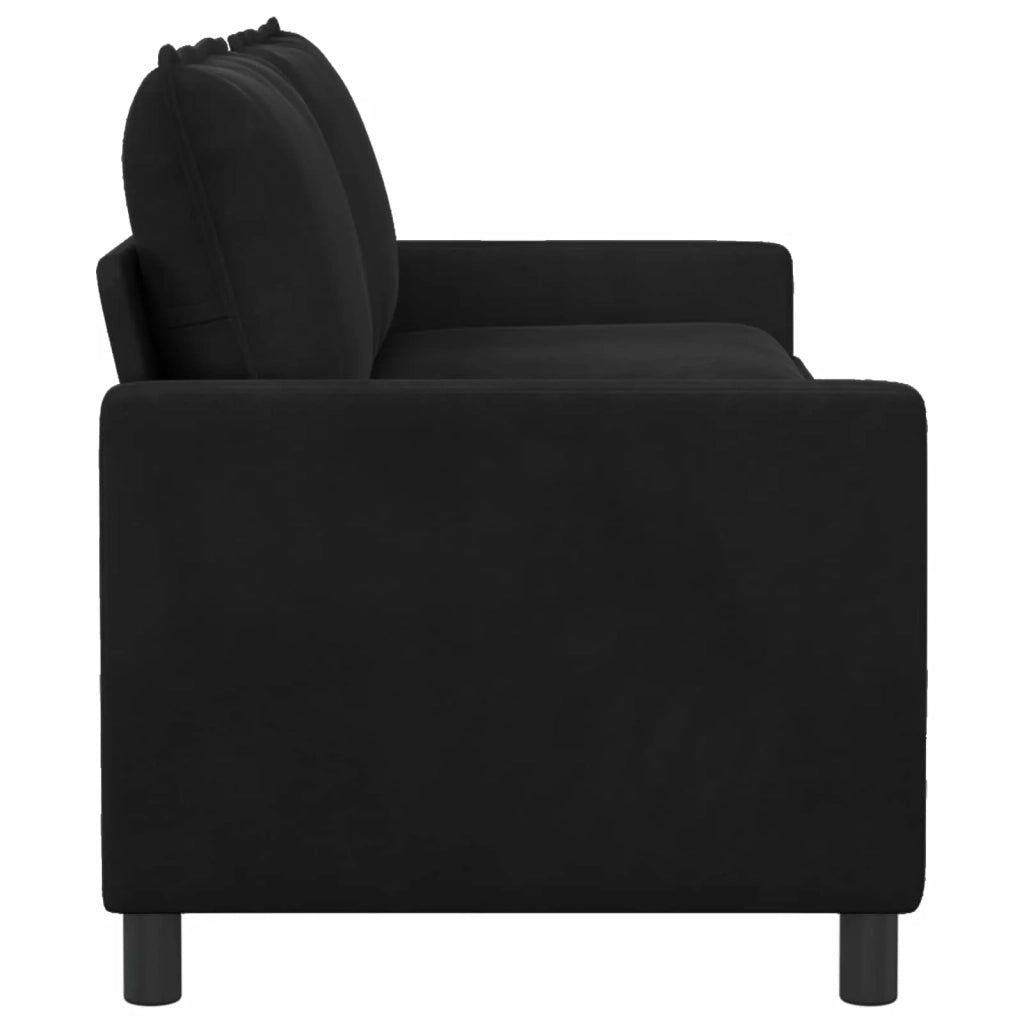 Divano Nero 196 x 81 x 87,5 cm Velluto