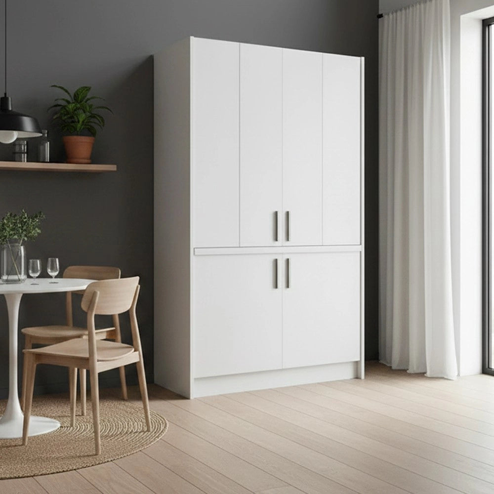 Cucina a scomparsa completa di elettrodomestici Fold bianco 125