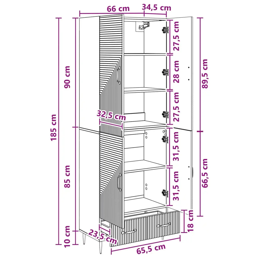 Set di armadi 2 pz Legno ingegnerizzato 3416612