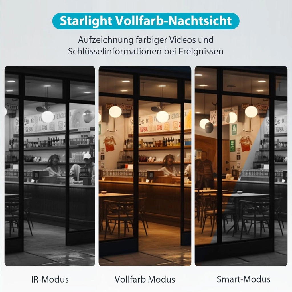 Videocamera sorveglianza da esterno PT IP/Wi-Fi Smart Dual Light 3MP con deterrenza attiva e audio bidirezionale P3B-PV