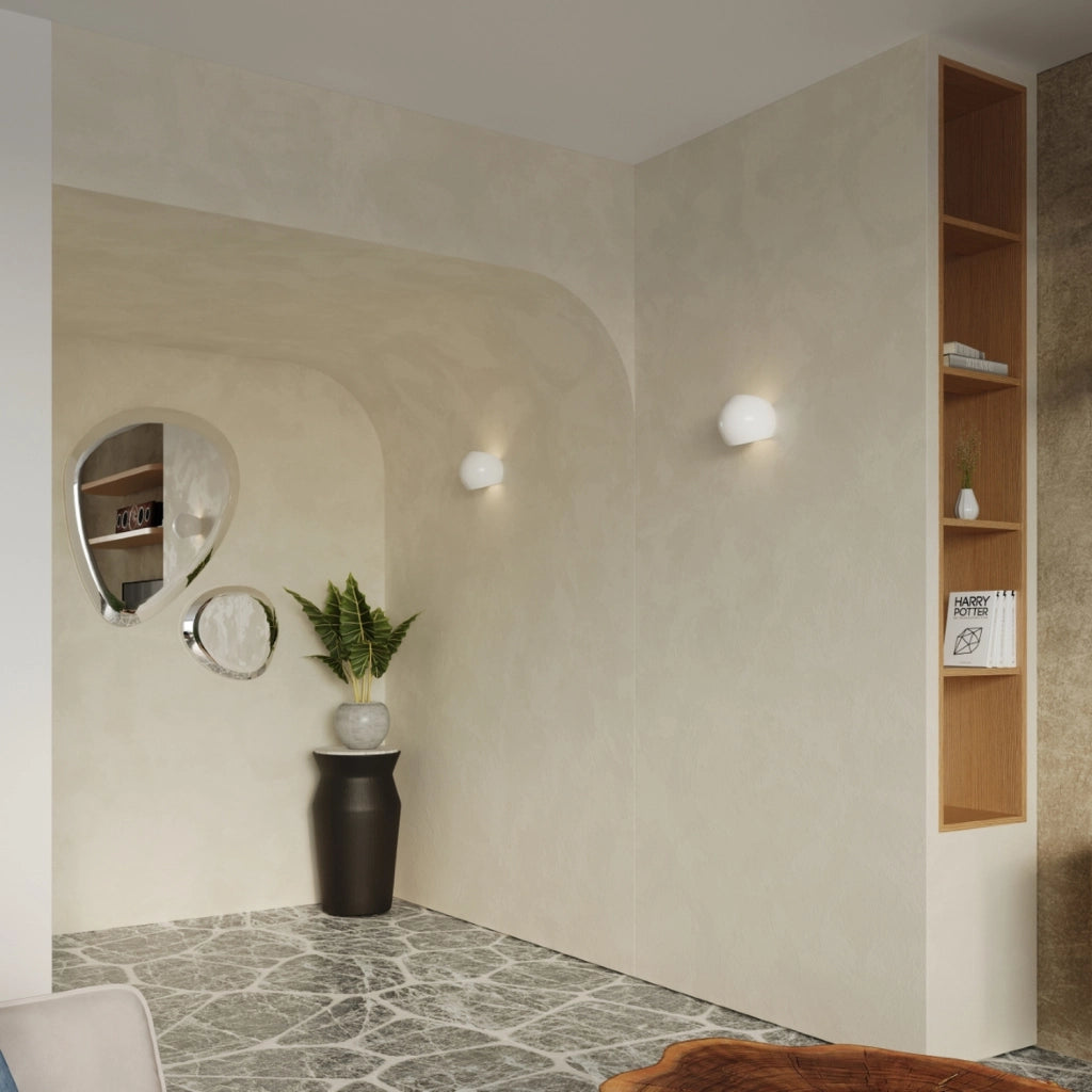Applique ORBITA bianco lucido ceramica E27 Pure Lume