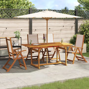 Set Pranzo da Giardino 5pz Legno Massello di Acacia e Textilene 3279282