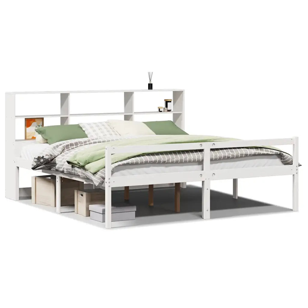 Giroletto con Libreria senza Materasso 180x200 cm in Legno Pino 3322023