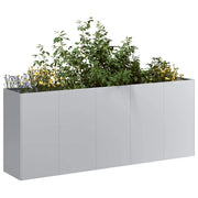 Fioriera 200x40x80 cm in Acciaio Zincato 860729