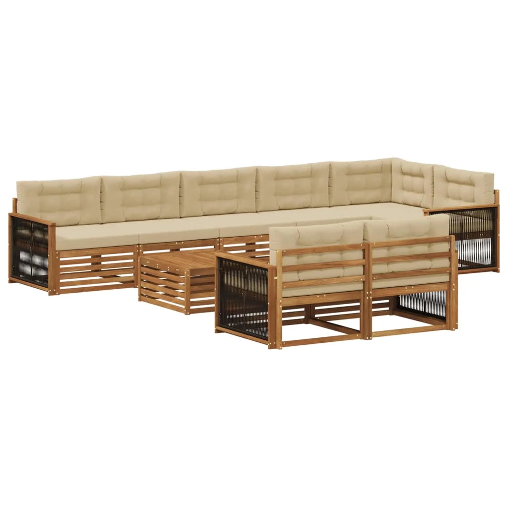 Set di divani da esterno 9 pz 3383536