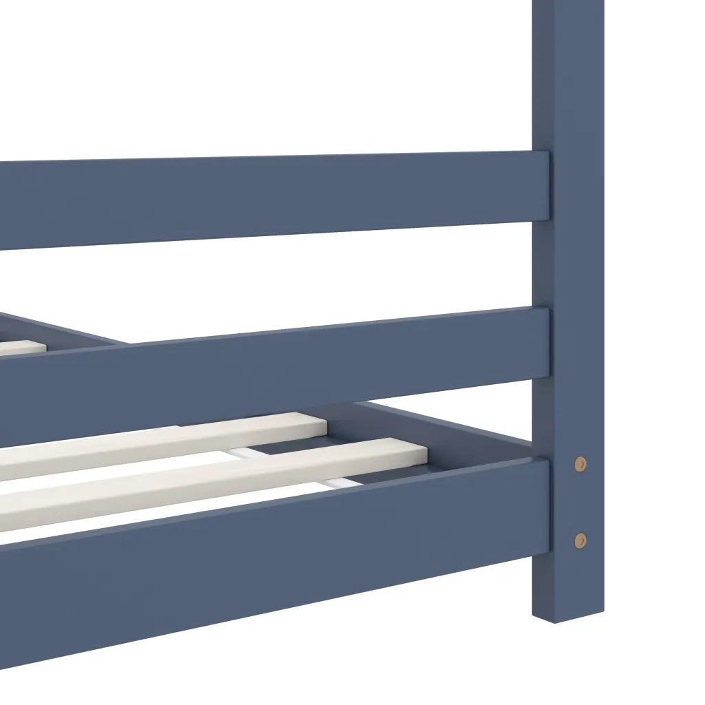 Giroletto per Bambini | Letto Infantile | Lettino Grigio in Massello di Pino 70x140 cm