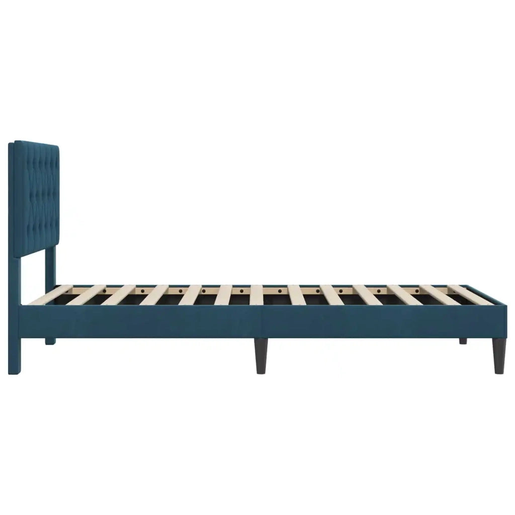 Struttura del letto con testiera Blu 80 x 200 cm Velluto 42027630