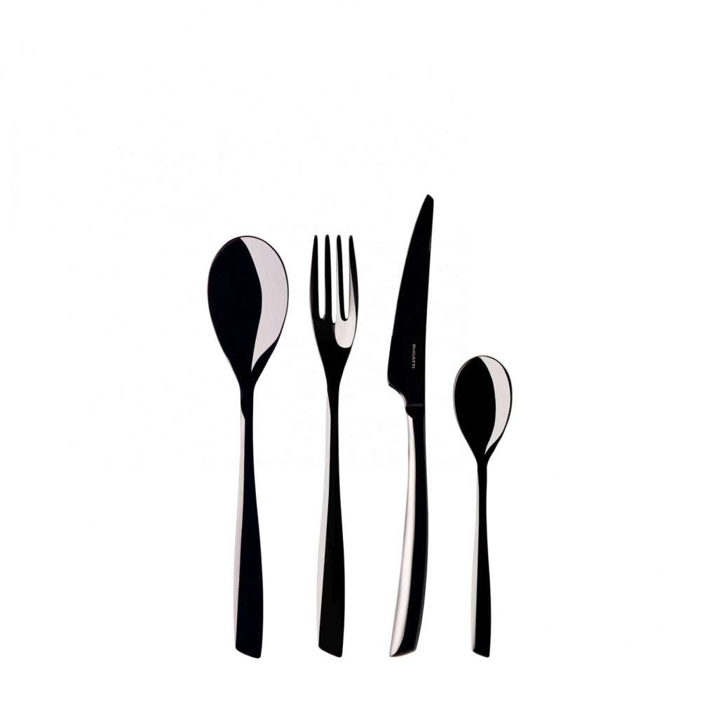 RIVIERA BLACK DIAMOND, Posate Set 24 Pz, Scatola Window, Casa
