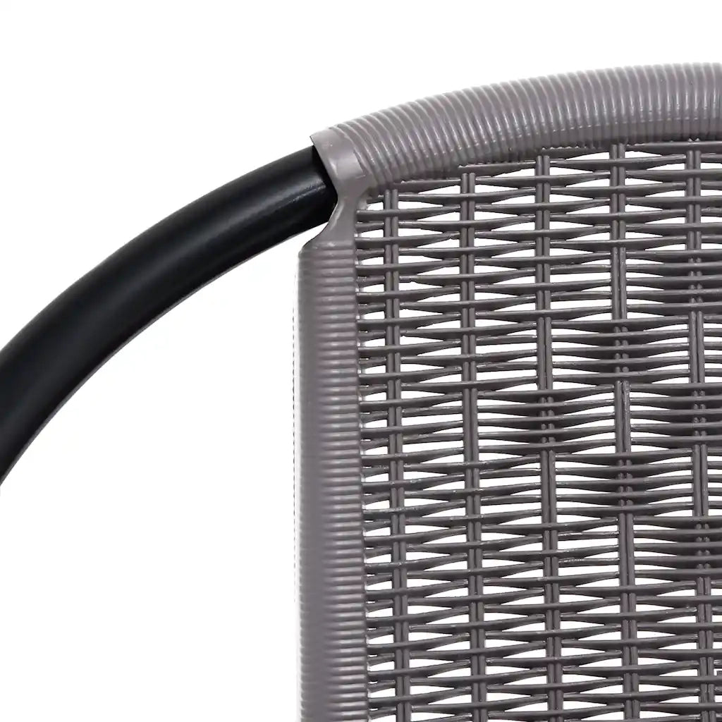 Sedie da Giardino 6 pz | Sedie da Esterno in Plastica Rattan e Acciaio 110 kg