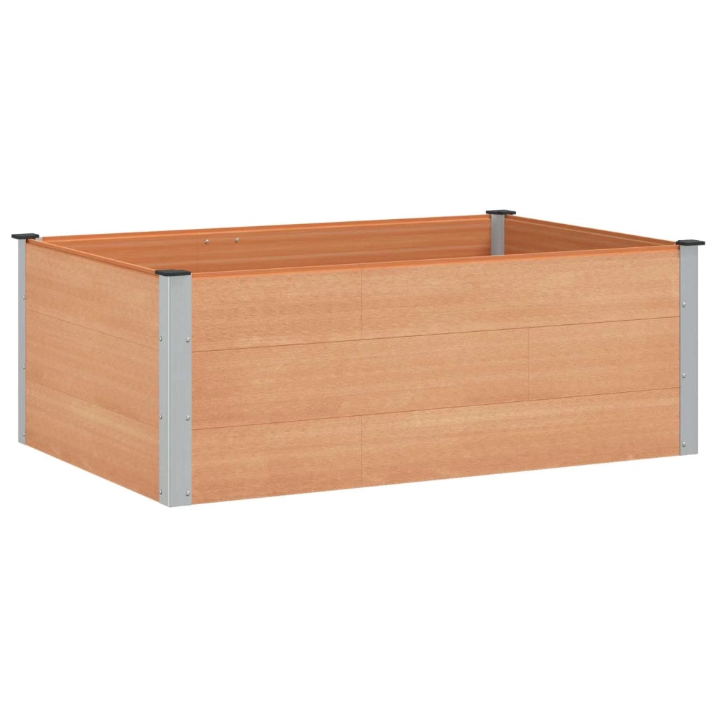 Letto rialzato da giardino Marrone 150 x 100 x 54 cm alluminio 42039002