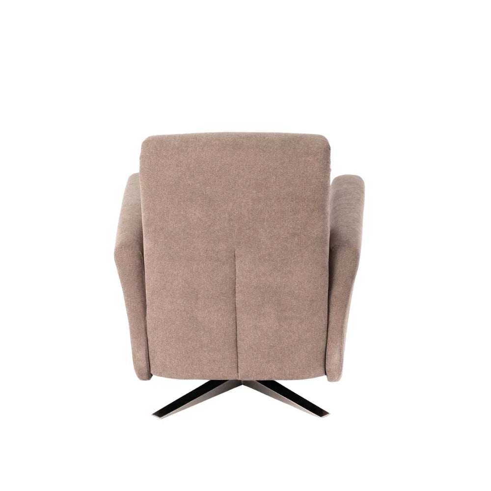 Poltrona reclinabile relax manuale con poggiapiedi Roberta beige | Duzzle
