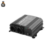 Alcapower Inverter Onda Sinusoidale Pura 300W, Ingresso 24V DC, Uscita 230V AC, 2 Prese Schuko, Porta USB 5V 500mA, Protezioni integrate, 600W Spunto