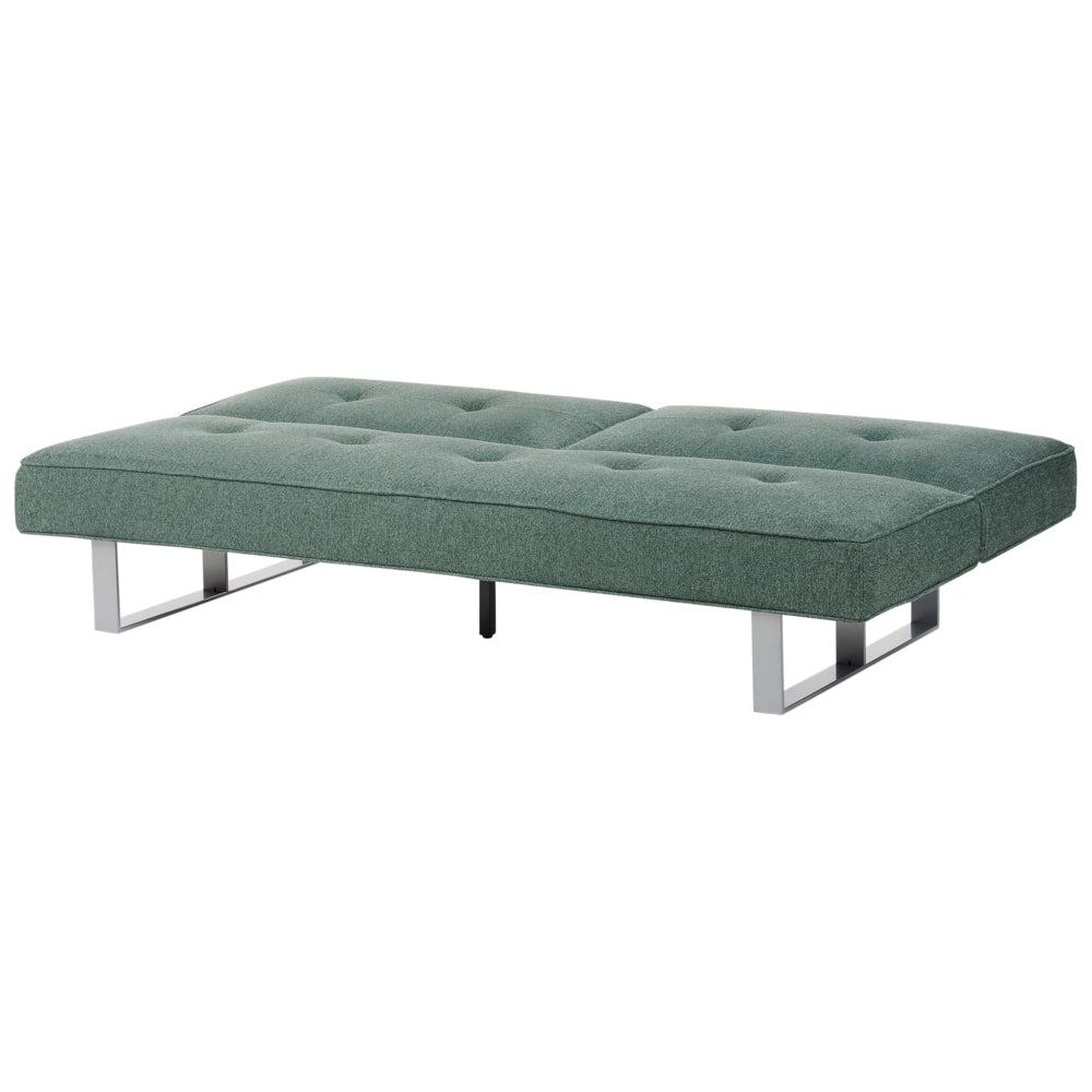 Divano letto in tessuto verde Rivestimento 3 posti reclinabile con schienale diviso