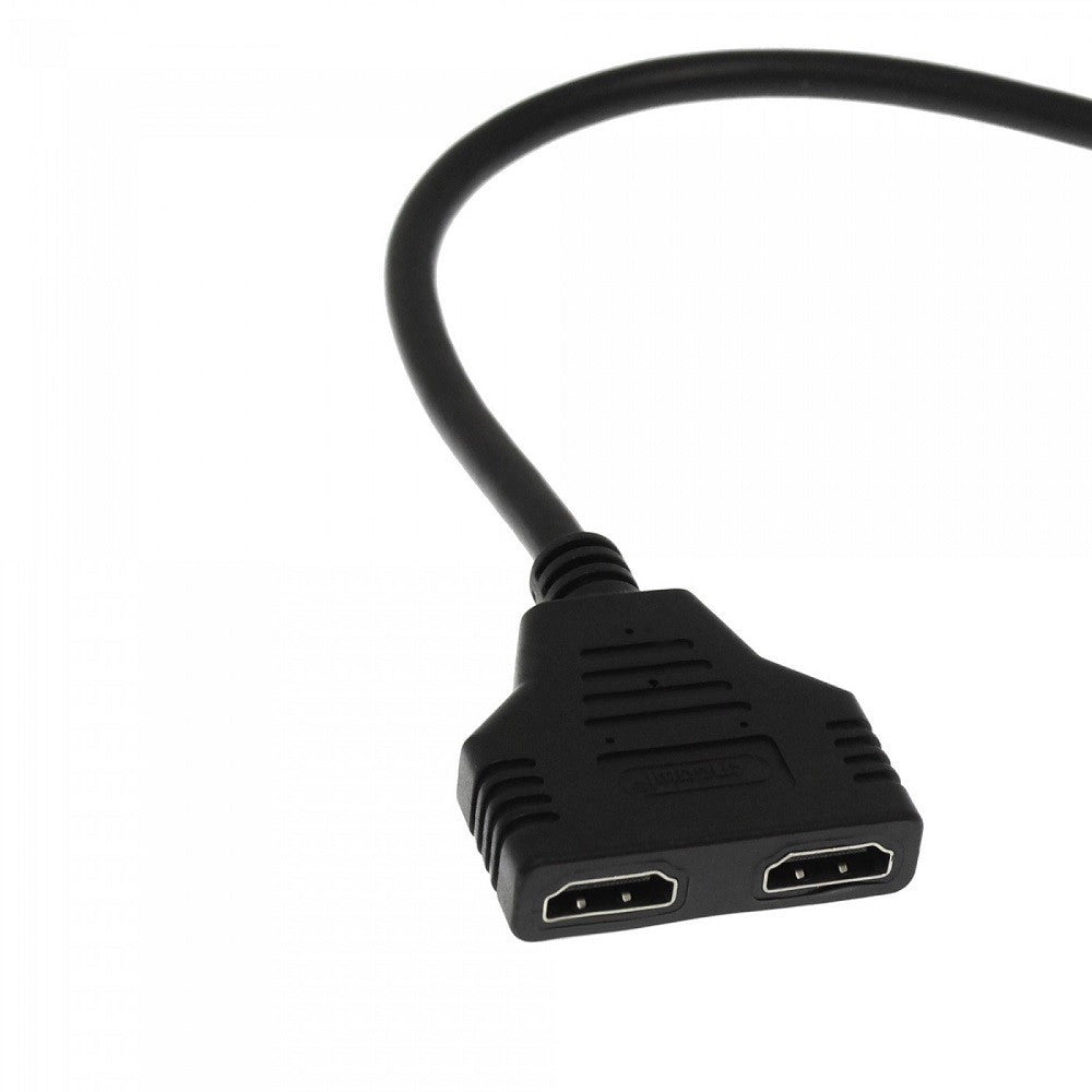 Trade Shop - Adattatore Splitter Hdmi Maschio A 2 Hdmi Femmina 32 Cm Supporta Hd 1080p Q-c29 -