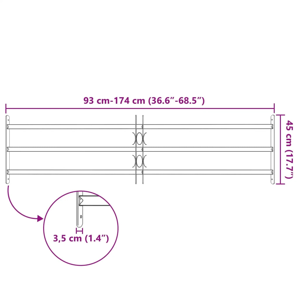 Griglia di Sicurezza per Finestra con 3 Traversine 3 pcs 42031278