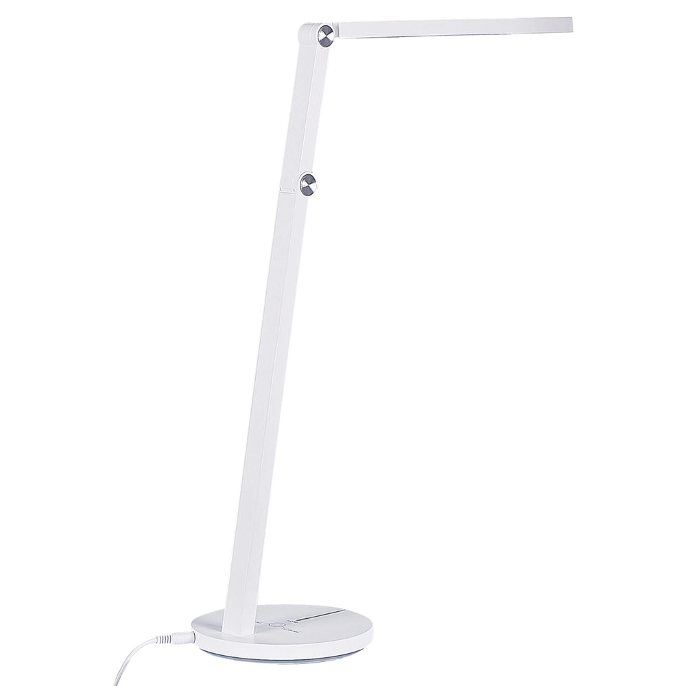 Lampada da scrivania bianca a LED e tocco touch con luce d'intensità variabile e braccio regolabile stile moderno ufficio cameretta