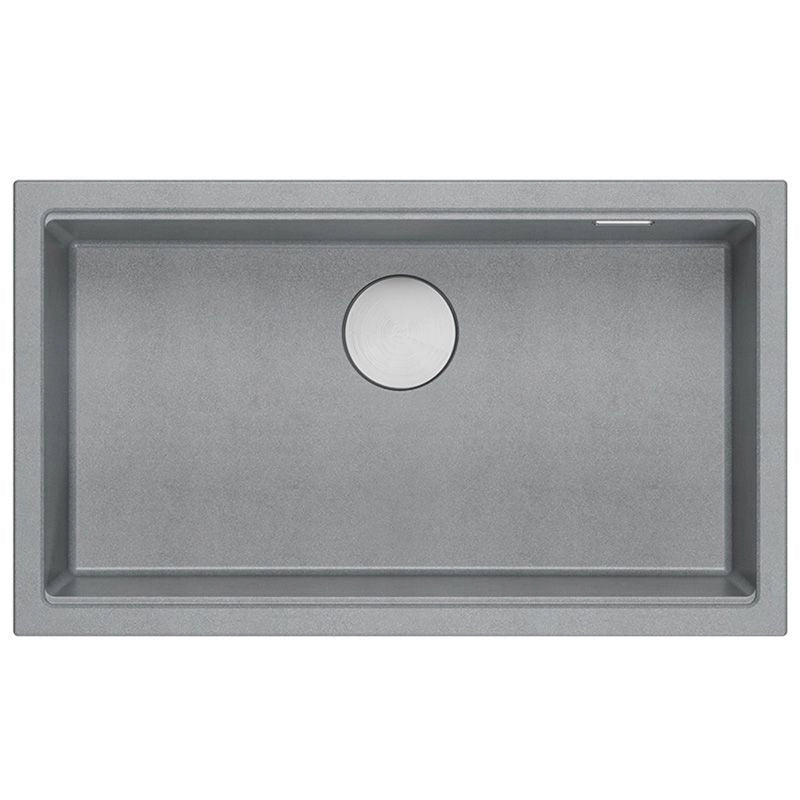 Lavello In Granito Logan 110 Grey Metallic Tappo oro