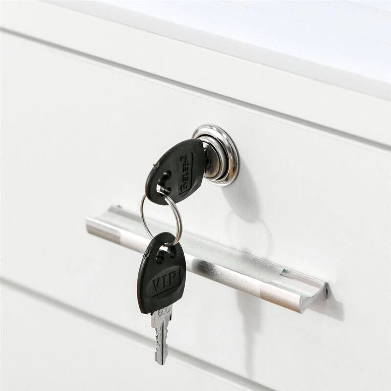 CASSETTIERA DA UFFICIO PORTADOCUMENTI 39,5 X 40 X 60 CM BIANCO